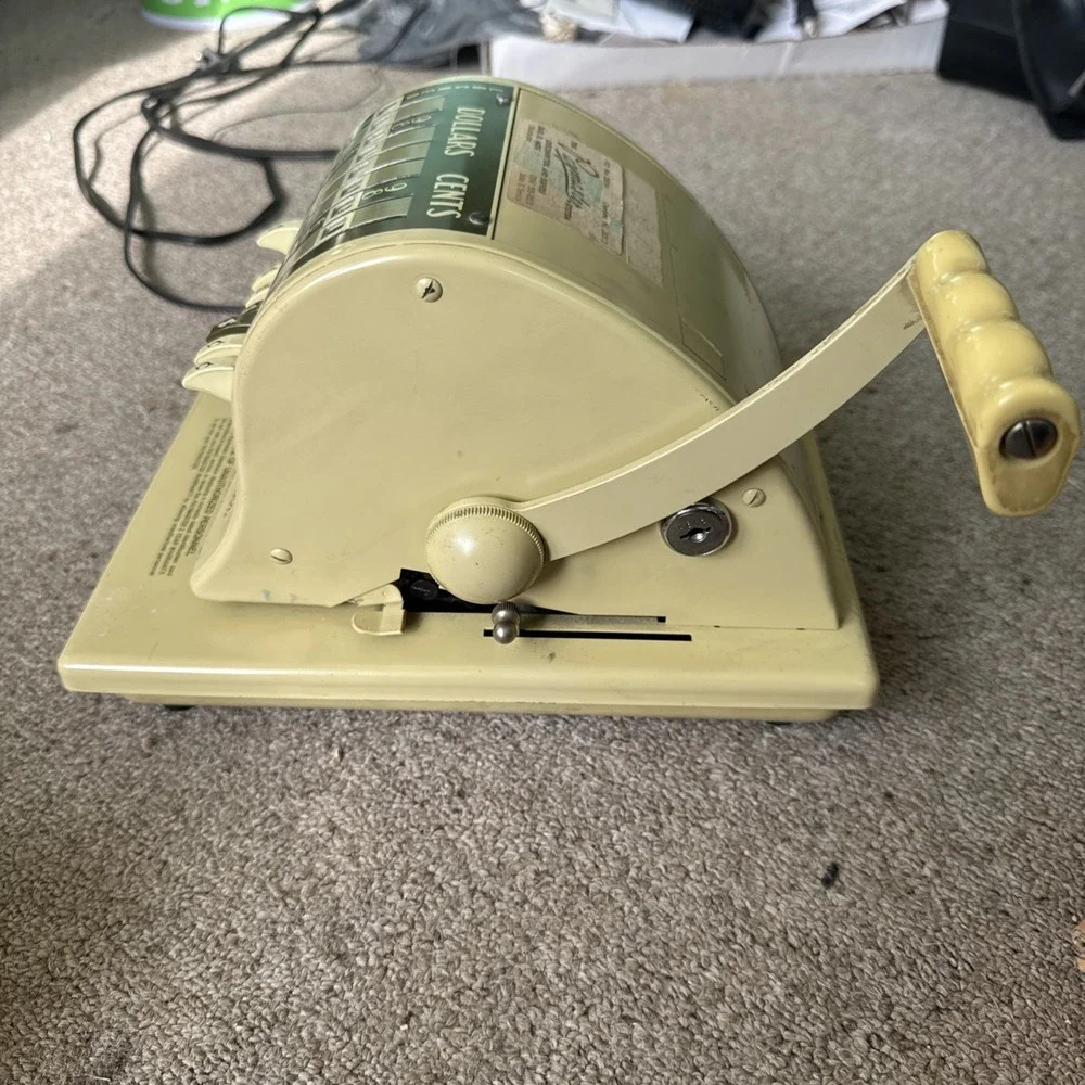 Vintage‎ Paymaster Series X-2000 Check Writer W/ Cover Rare! No Keys